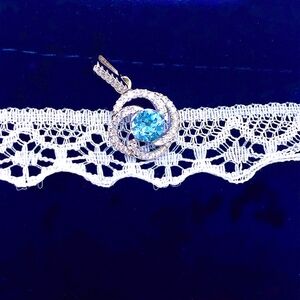 blue crystal necklace